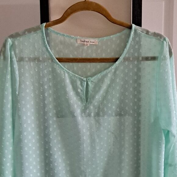 Indigo Soul Blouse. NWOT - Picture 2 of 8